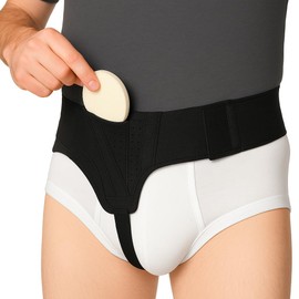 AT Surgical Right Side Inguinal Hernia Truss – Post-Surgery Support Black Belt with Adjustable Strap & Compression Pad – Targeted Groin Relief for Men and Women (XXX-Large)