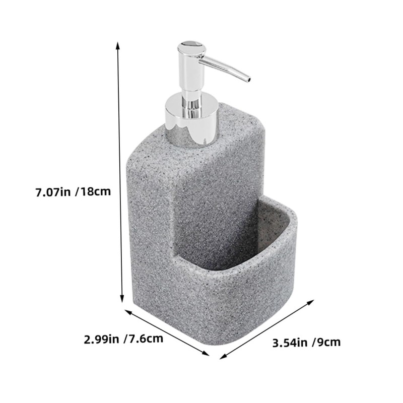 CAXUSD Multi-use Dish Soap Dispenser Sponge Holder for Kitchen Bathroom