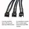 XMSJSIY SATA to 3 Pin 4 Pin PWM Fan Adapter