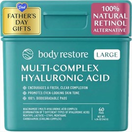 Body Restore Niacinamide Cooling Jelly Toner Pads – Fathers Day Gift for Dad, Korean Skin Care, Face Wipe with Hyaluronic Acid, Birthday Gifts for Women and Men – Cooling Jelly
