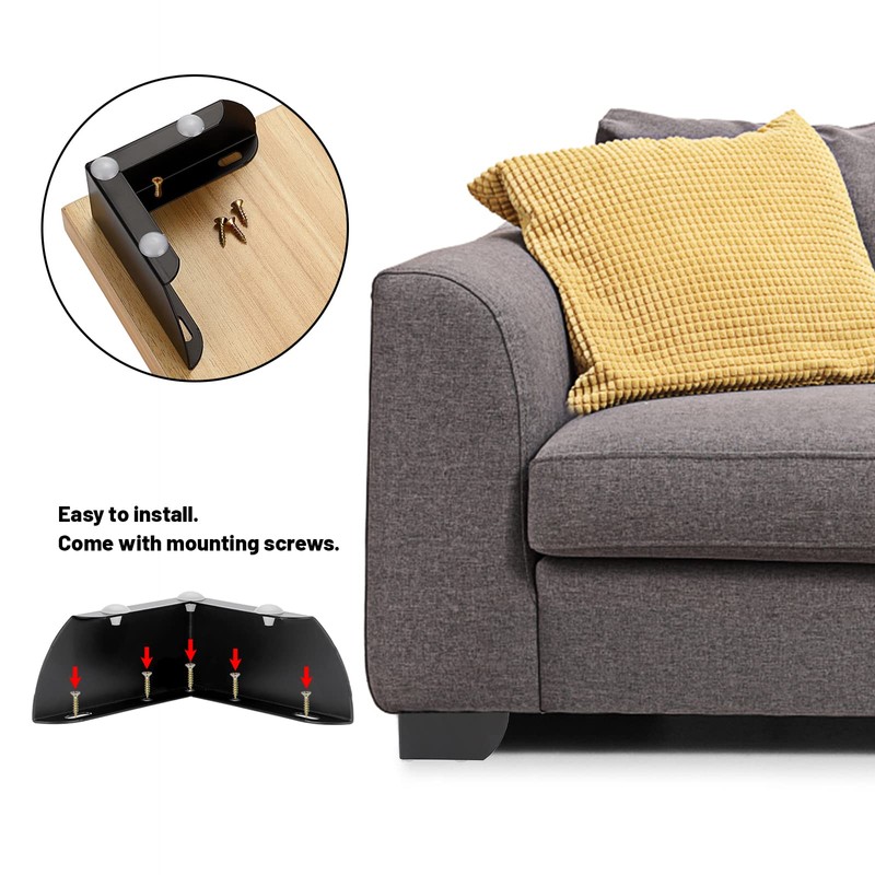 SUMNACON 4Pcs 5.5cm Metal Sofa Legs Furniture Feet Wardrobe Leg,