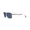A|X ARMANI EXCHANGE Men's AX2044S Rectangular Sunglasses, Matte Blue/Dark Blue,
