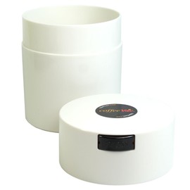 TIGHTPAC AMERICA, Inc Coffeevac 1/2 lb - The Ultimate Vacuum Sealed Coffee Container, White Cap & Body