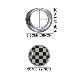 TOMALL Push Start Button Cover Compatible with Mini Cooper R56 R60 R58 R59 R55 R57 R61 Car Engine Start Stop Button Cover Push Start Stop Button Cover Ignition Ring Cap for Car Accessories (Plaid)