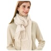 Womens Cream White Scarf Pashmina Shawls and Wraps for Evening