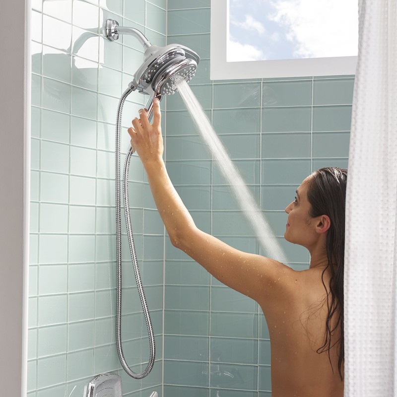 American Standard 9035254.002 Spectra+ Duo 4-Function 2-In-1 Shower Head, 2.5
