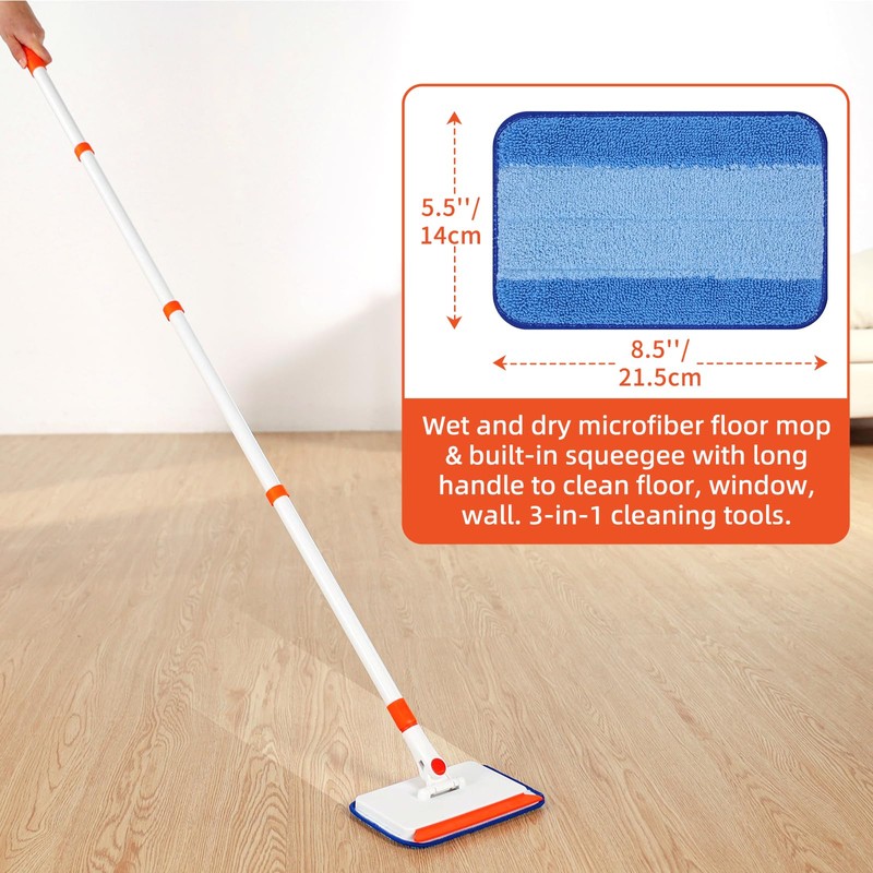 Qaestfy Ceiling Fan Cleaner Duster & Baseboard Cleaner Tool with