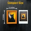 8Pcs Funny Cat Meme Fridge Magnets, 3D Retro Orange Wooden