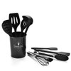 IMLUCKY - Juego de Utensilios de Cocina Negros - Herramientas