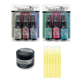 Trebbies Ranger Tim Holtz Distress Mica Spray Bundle - (Mica Holiday Collection Including sets 3 and 4 & Snowfall Grit Paste) Detail Sticks