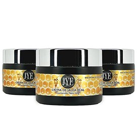JYE Crema Hidratante de Mile Jalea Real, Rostro y Cuerpo, Set de 3 Frascos | Completamente Natural, Altamente Hidratante, Todo Tipo de Piel, Tratamien