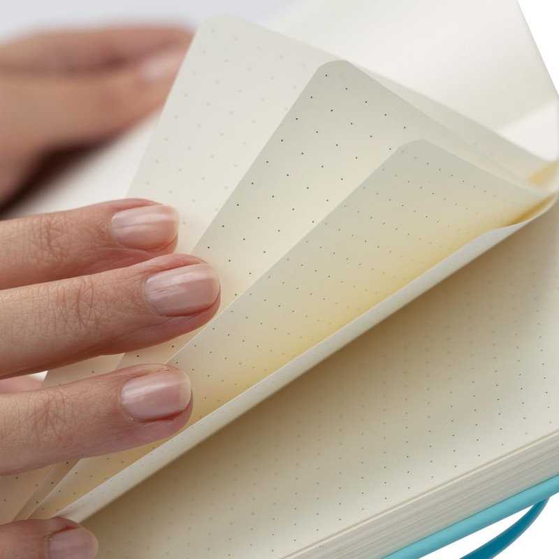 Bullet Journal A5 Dotted Notebook with Faux Leather Hardback Cover