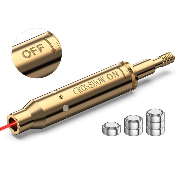 MidTen Crossbow Laser Bore Sight with On/Off Switch Red Laser