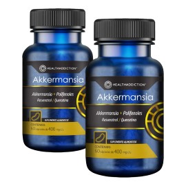 2 Pack Akkermansia Salud Intestinal Y Metabólica 60 Capsulas Sin Sabor