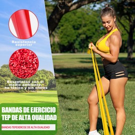 Haquno Elastic Fitness Bands, 1 Piece 6ft Elastic Rubber Bands for Muscles, Pilates, Strength, Muscle Building and Training, Elastic Fitness Bands for Men and Women, Red