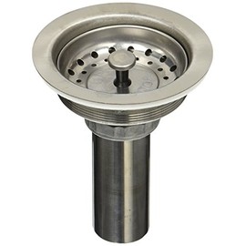 URREA 3814 Contra Canasta para Fregadero con Tubo de Latón, Terminado Acero Inoxidable