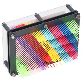 3d Rainbow Pin Art Kids Art Desk Metal Slinky Hand Sculpture Hand Mold Desktop Toys Hand Mould, Hand Print Plastic Pin Art Board Pin Impression For Kiddo For Children For Kids