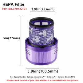 For Dyson 2x Vacuums Part 970422-01 Filter Replacements for Dyson Outsize