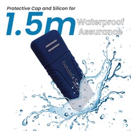 Centon Electronics MP Essentials DataStick Sport USB 3.0 Flash Drive, Waterproof USB Drive, Shock-Resistant Silicon Case, Versatile USB Stick, 8 GB Storage Capacity, Navy Blue