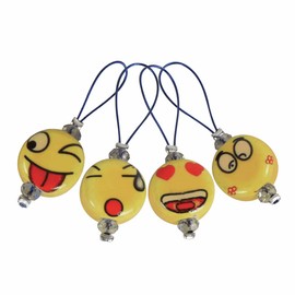 KnitPro KP11251 ZOONI: Bead Stitch Markers: Smileys, Assorted