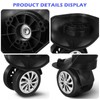 Travel Suitcase Wheels, 4 Pieces 360 Degree Rotating Luggage Wear-Resistant