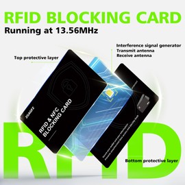 6 PCS RFID Blocking Card Ultra Thin Protection Against Electronic Theft Shields Credit Cards, Passports & IDs Safecard Durable & Travel Design Suitable for men and women (BLOCKINGCARD-Black-6PCS)