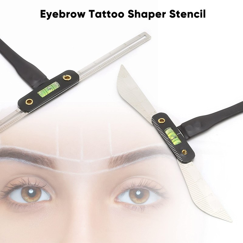 Eyebrow Tattoo Shaper Stencil, DIY Semi-Permanent Eyebrow Makeup Stencil Ruler