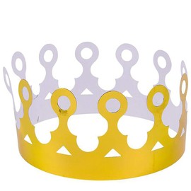 The Dreidel Company Adjustable Gold Foil Crown Birthday Party Paper Crowns, 2 Designs, Party Supplies, Gatherings, & Events (48-Pack)