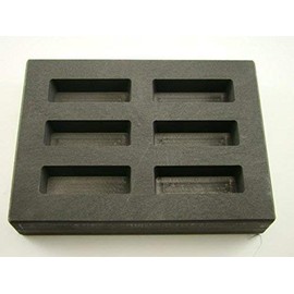 2 oz Gold KitKat Bar High Density Graphite Mold 1 oz Silver 6-Cavities Scrap