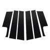 6Pcs B Pillar Posts Trim Glossy Black Firm Paste Exterior