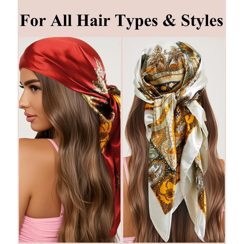 AKTVSHOW Head Scarf for Women Like Silk Square Hair Scarves,