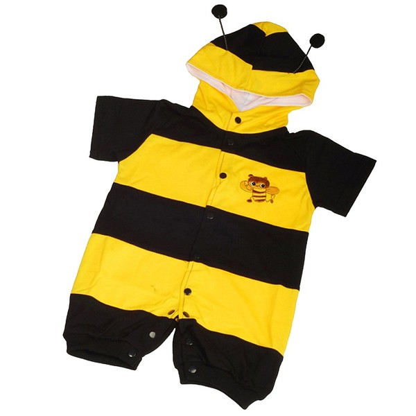 Lito Angels Bumble Honey Bee Bodysuit Costume Fancy Dress Up Clothes for Baby Girls & Boys Age 3-6 Months