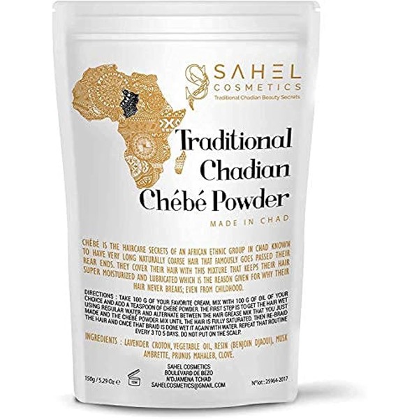 Uhuru Naturals Sahel Cosmetics Chebe Powder - Contains All-Natural Ingredients Promotes Strong and Healthy Hair Growth Helps Prevent Breakage Especially Formulated for Dry Kinky Hair Available in 4 Sizes