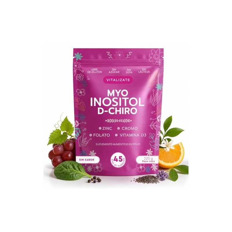 Myo Inositol Chiro Platinum 4000mg Fórmula Mejorada Folato Zinc Cromo