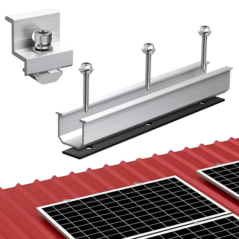 Anbte Solar Panel Bracket Kit, 6 Pcs 7.87 in Aluminium