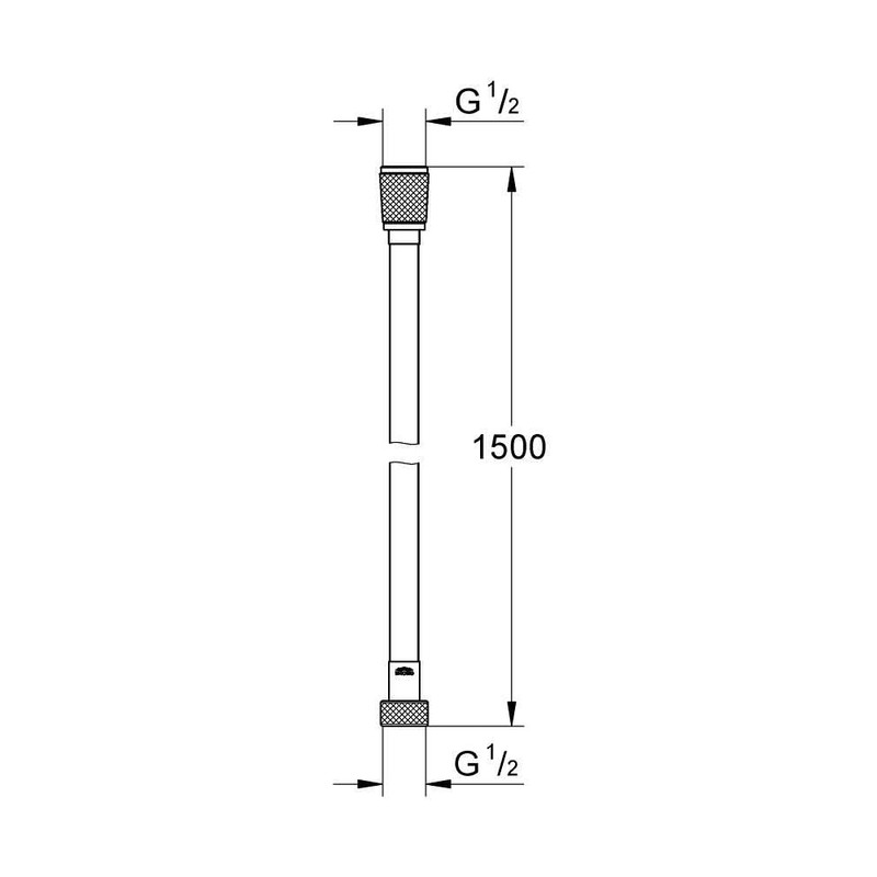 GROHE Vitalioflex 27505001 Metal Shower Hose (1500 mm, Reinforced Design,
