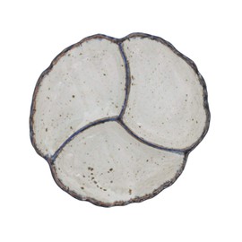 Tableware East 3 Partition Plate, 8.1 inches (20.5 cm), Flower Shaped Portion, Divider Plate, Japanese Tableware