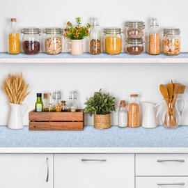 Bulk Shelf Liner 12" W x 360" L Cupboard Liner Shelving Paper for Cabinets and Drawers Pantry Shelf Liners for Kitchen Cabinets Non-Adhesive