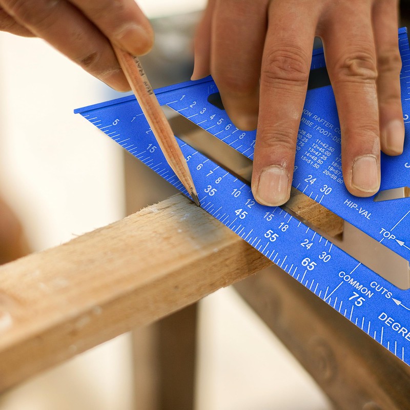 Beslands Aluminum 7-inch Rafter Square Carpenter Layout Tool Alloy Triangle