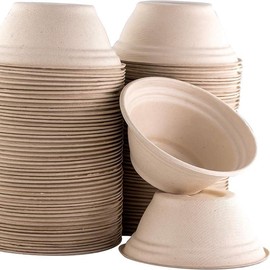 Mini Restaurant-Grade, Small 8 oz Bowls Bulk 250Pk. Great for Ice Cream, Chili or Soup. Disposable, Compostable Bowls are Allergen-Free, Leakproof and Microwave Safe for Hot or Cold Use - Package Qu: 200