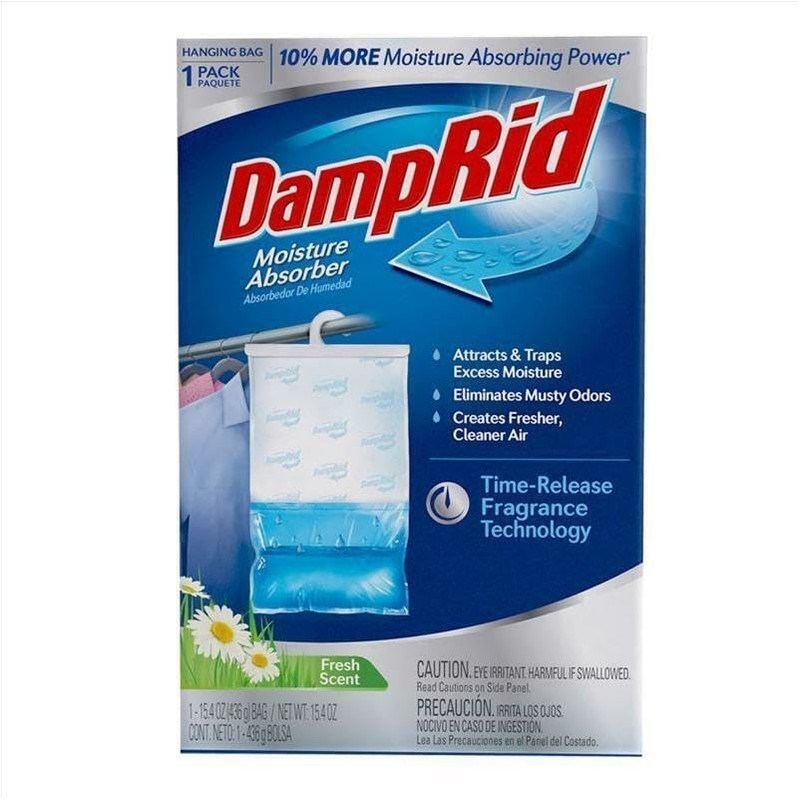 DampRid FG80 Hanging Moisture Absorber Fresh Scent 14 oz (Pack
