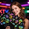 SHWGYDX Large Folding Hand Rave Popping Fan for Line Dancing,Decorative
