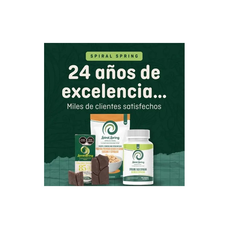 Spirulina Orgánica Máxima. 2 Paks Espirulina 500 Bolitas C/u