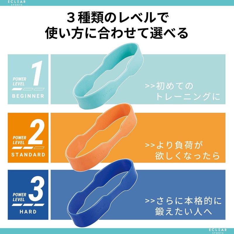Elecom HCF-TB2WSBUL Soft Training Band, 2-Way Training Book Included, Light