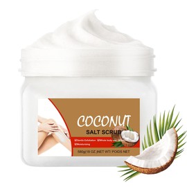 Coconut Body Scrub With Dead Sea Salt - Skin Smoothing Exfoliating Scrub, Foot Scrub - Body Scrub Exfoliator/Body Exfoliator