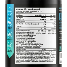 200 Billones de Probióticos 120 Cáp 11 diferentes Cepas. Cápsulas Veganas de liberación retardada. Ingredientes naturales. 200 Billion Probiotics Platinum B Life.