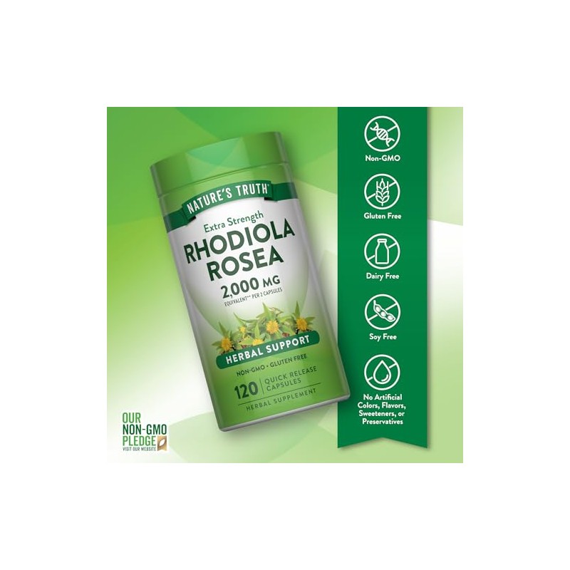 Natures Truth Rhodiola Rosea, 2000 Mg