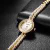 Lancardo Luxury Women Bracelet Watch: Bling Gold Tone Quartz Rhinestone
