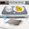 Silicone Dish Drying Mat for Kitchen Counter Essentials Wider Drain
