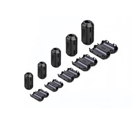 Ferrite Core Inner Diameter Φ3.5mm, Φ5mm, Φ7mm, Φ9mm, Φ13mm Set of 10, Anti-Interference Magnetic Ring, High Frequency Circular Shielding Interferer, Demagnetizer, Snap Type Filter Shielding Cover